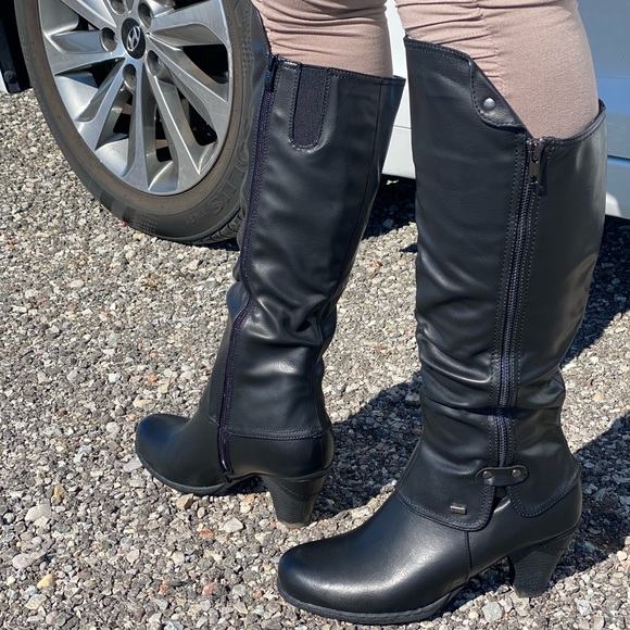 Womens Boots, knee high boots, black tall boots, rain boots, winter boots, shoes - Picture 8 of 9
